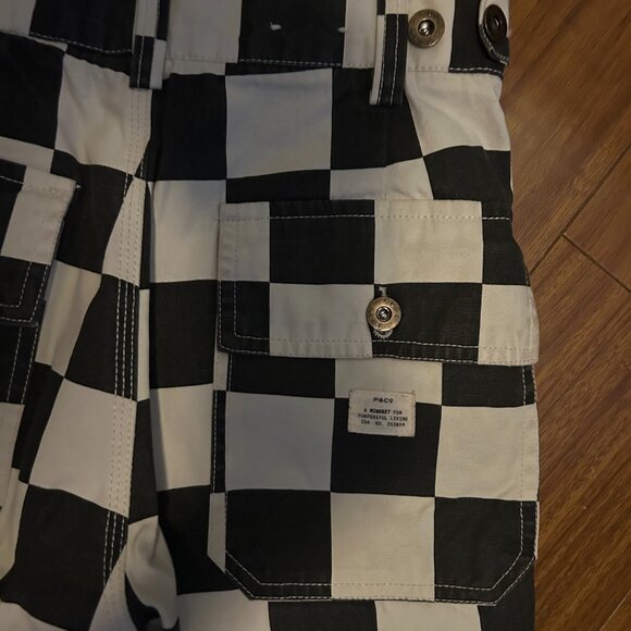 Checkered Black and White Women's Pants - Picture 8 of 9